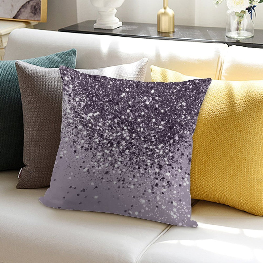 Lavender Lady Glam #2 (Photo of Glitter Only - Not Reflective) Soft Shrink-Resistant Throw Pillow