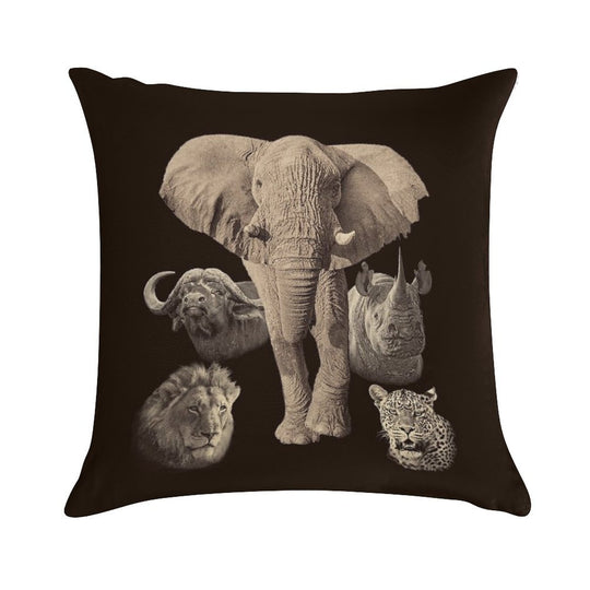 Big Five Africa Safari Soft Ultra-Soft Texture Throw Pillow