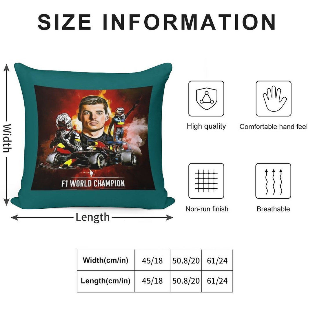 Max Verstappen Soft High-Density Material Throw Pillow