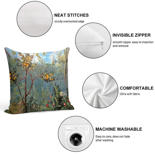 House of Livia Prima Porta Fresco Soft Decorative Cover Throw Pillow