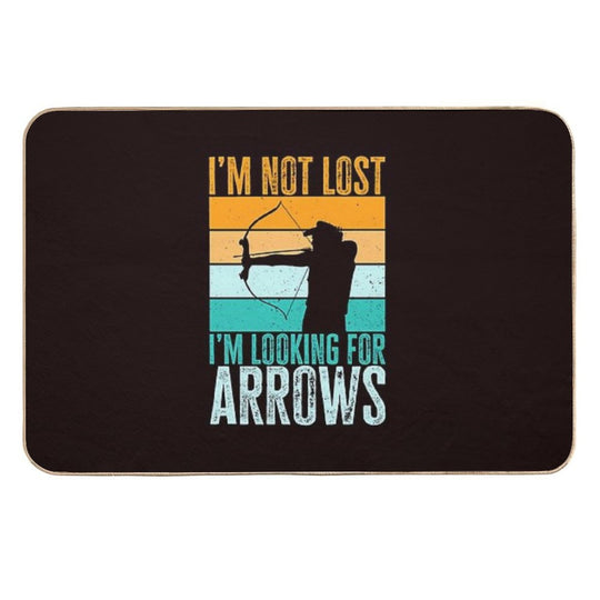I'M Not Lost I'M Looking For Arrows. Retro Vintage Archery Lover Gift For Archers  Anti-Trip Bath Mat