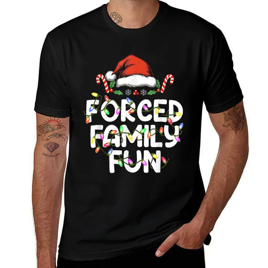 Christmas Forced Family Fun Pajamas  Summer-ready Fabric T-Shirt