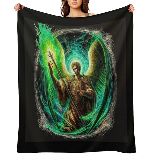 Saint Raphael Archangel -   Angel of Healing - Christmas Gift Quick-dry Throw Blanket