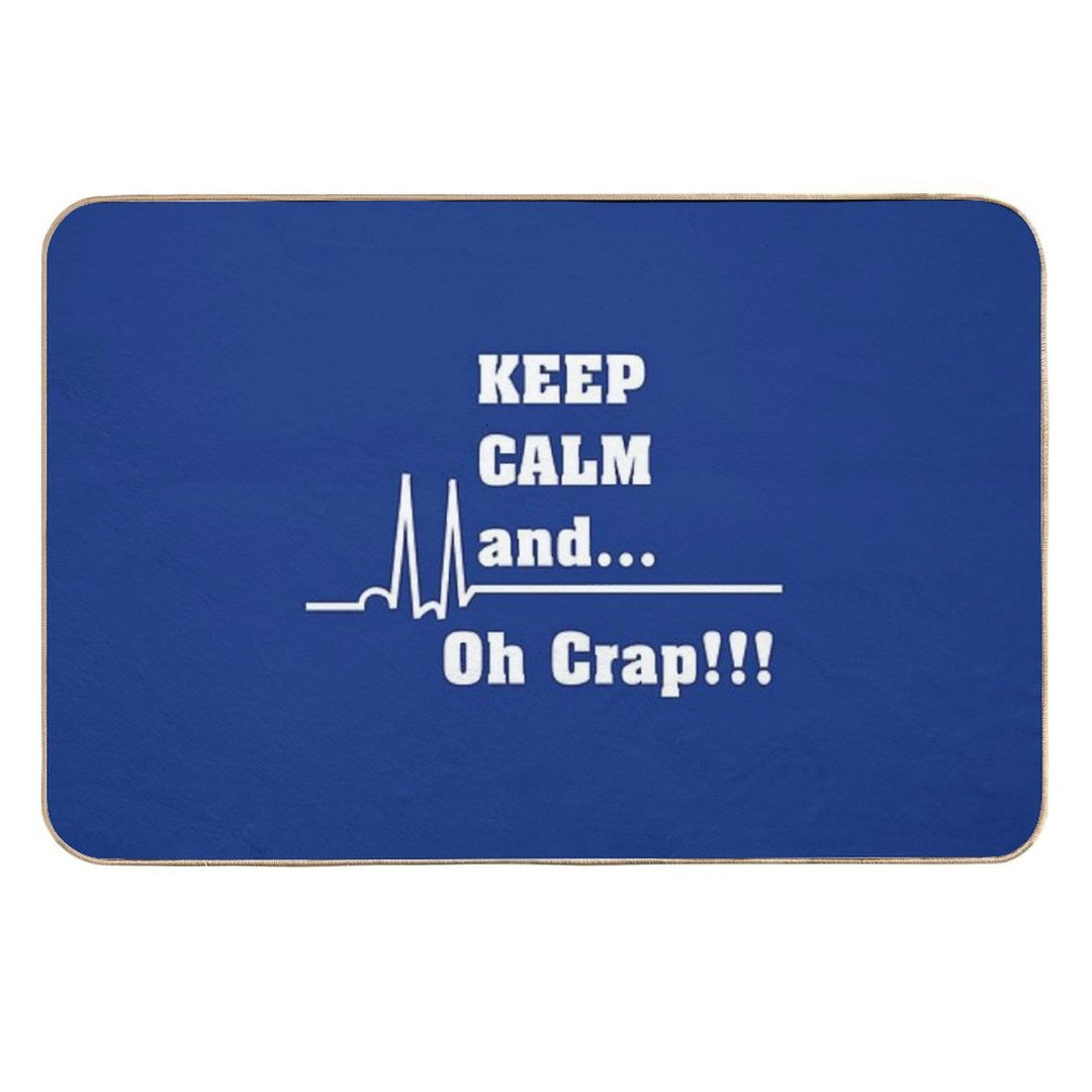 Funny Cardiac Nurse Or Nurse Asystole Design  Easy To Clean Bath Mat