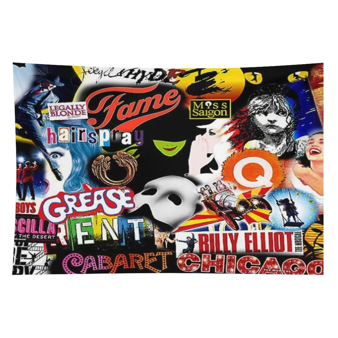 Broadway Musical Collage Tapestry