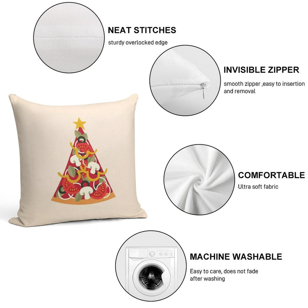 Pizza on Earth - Vegetarian Version Soft Luxury Feel Throw Pillow
