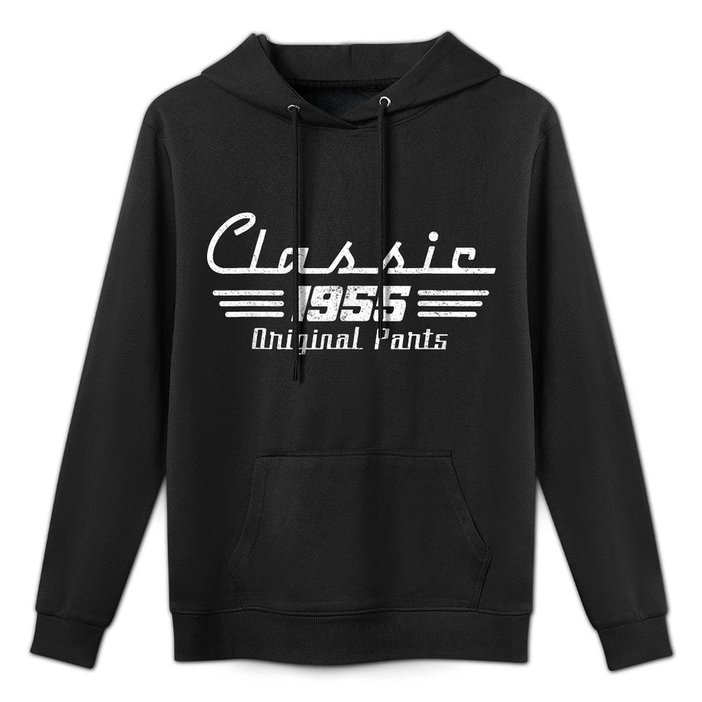 70 Year Old Vintage Classic Car 1955 70th Birthday Colorfast Hoodie