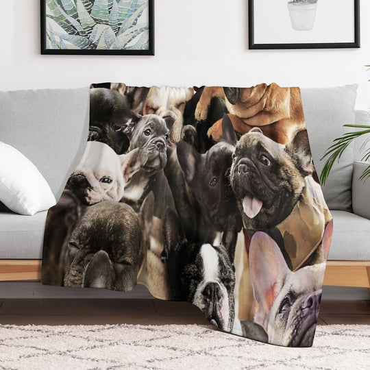 French Bulldogs Wrinkle-free Throw Blanket