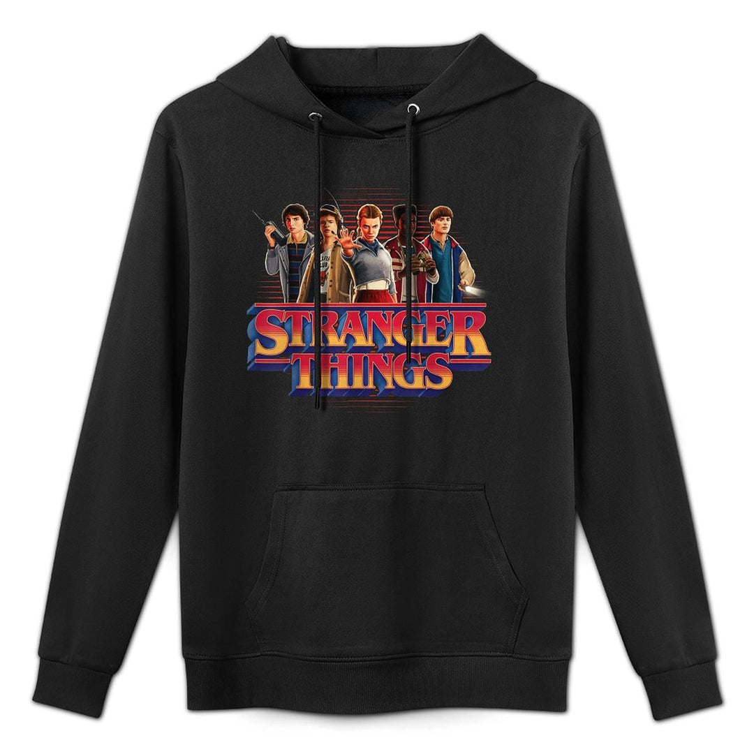 Stranger Things Season 5 Main Crew 80s Style Group Logo Easy Care Hoodie