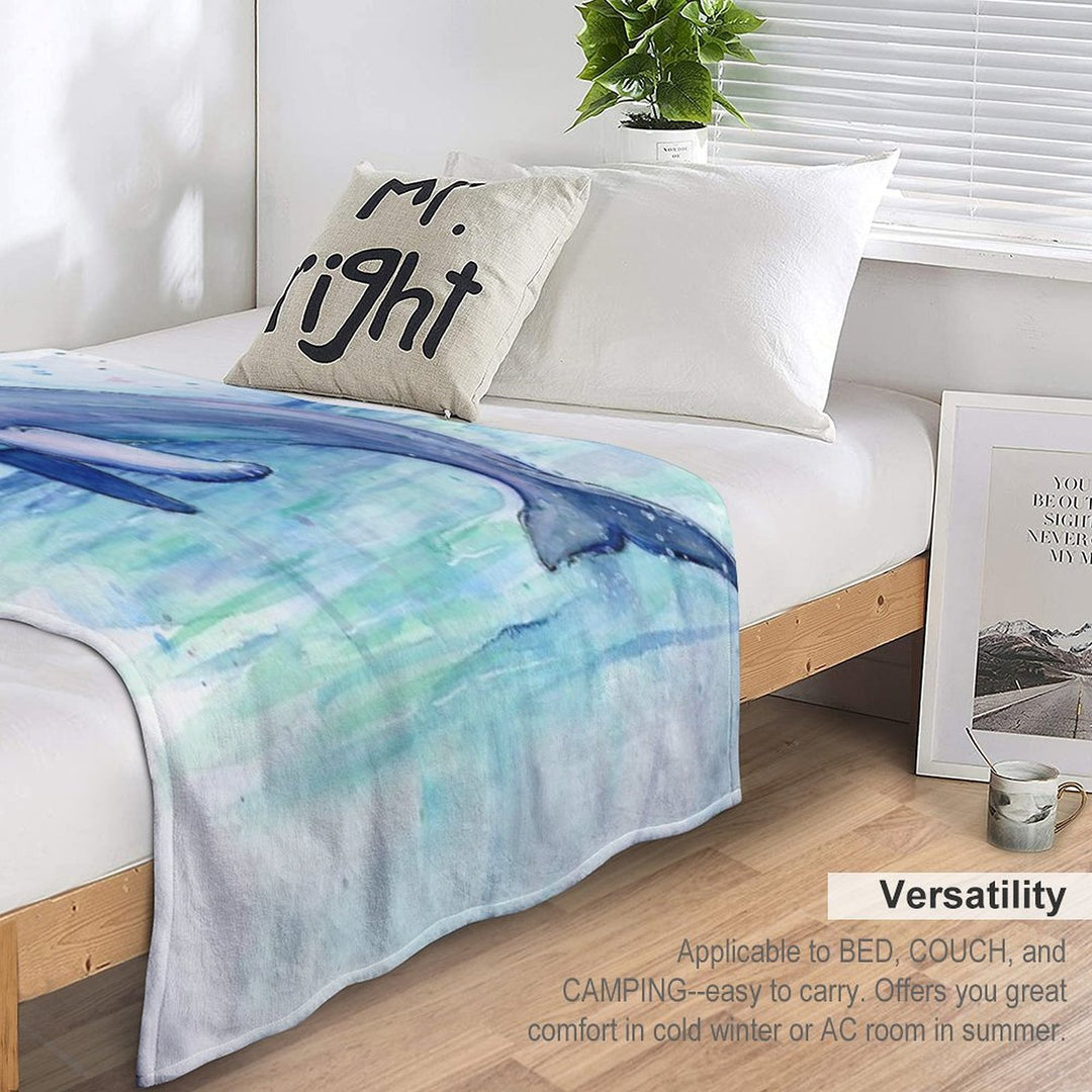 Dolphin Watercolor Gift-ready Throw Blanket