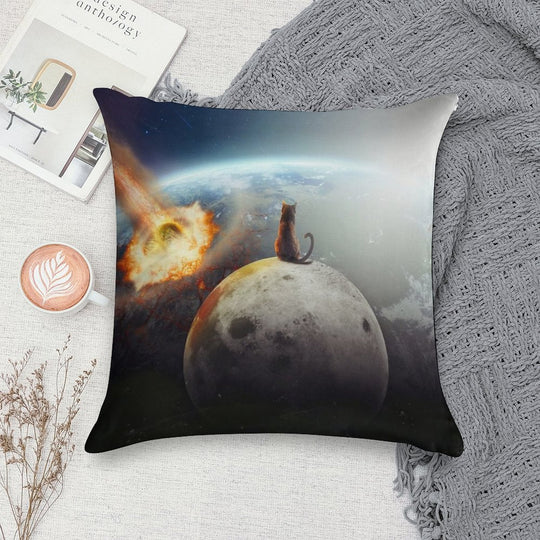 Cat Victory Soft Durable Construction Throw Pillow