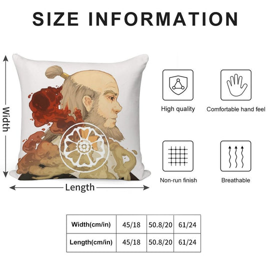 Iroh Soft Fade-Resistant Throw Pillow