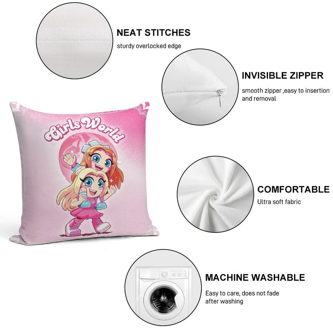 Mackenzie Hey Cuties Soft High-Density Material Throw Pillow