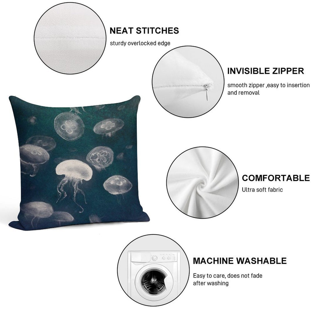 Jellyfish Soft Style Accent Throw Pillow