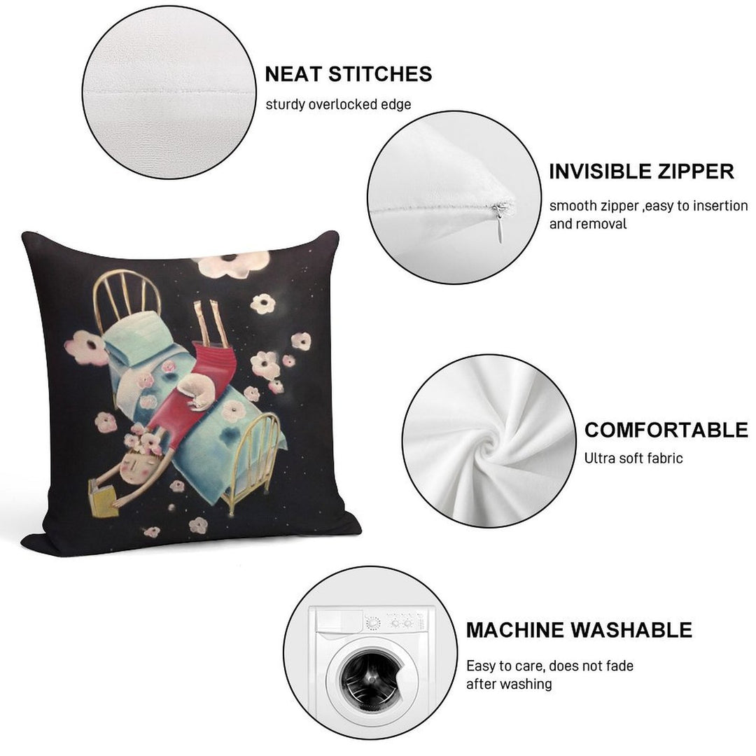 Page Turner Soft Luxury Feel Throw Pillow