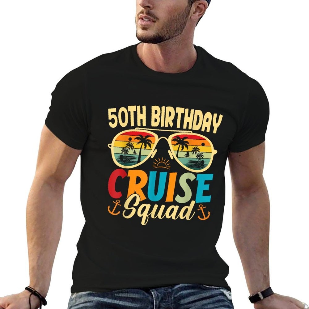 50Th Birthday Cruise Squad 2024 Summer Vacation  Moisture-wicking T-Shirt