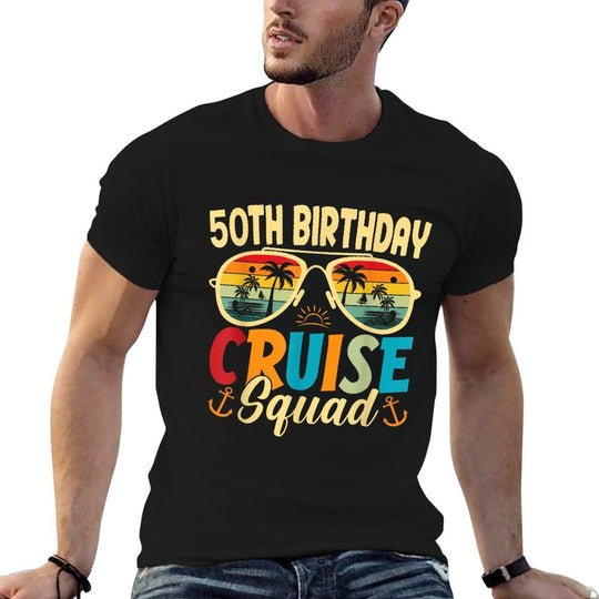 50Th Birthday Cruise Squad 2024 Summer Vacation  Moisture-wicking T-Shirt