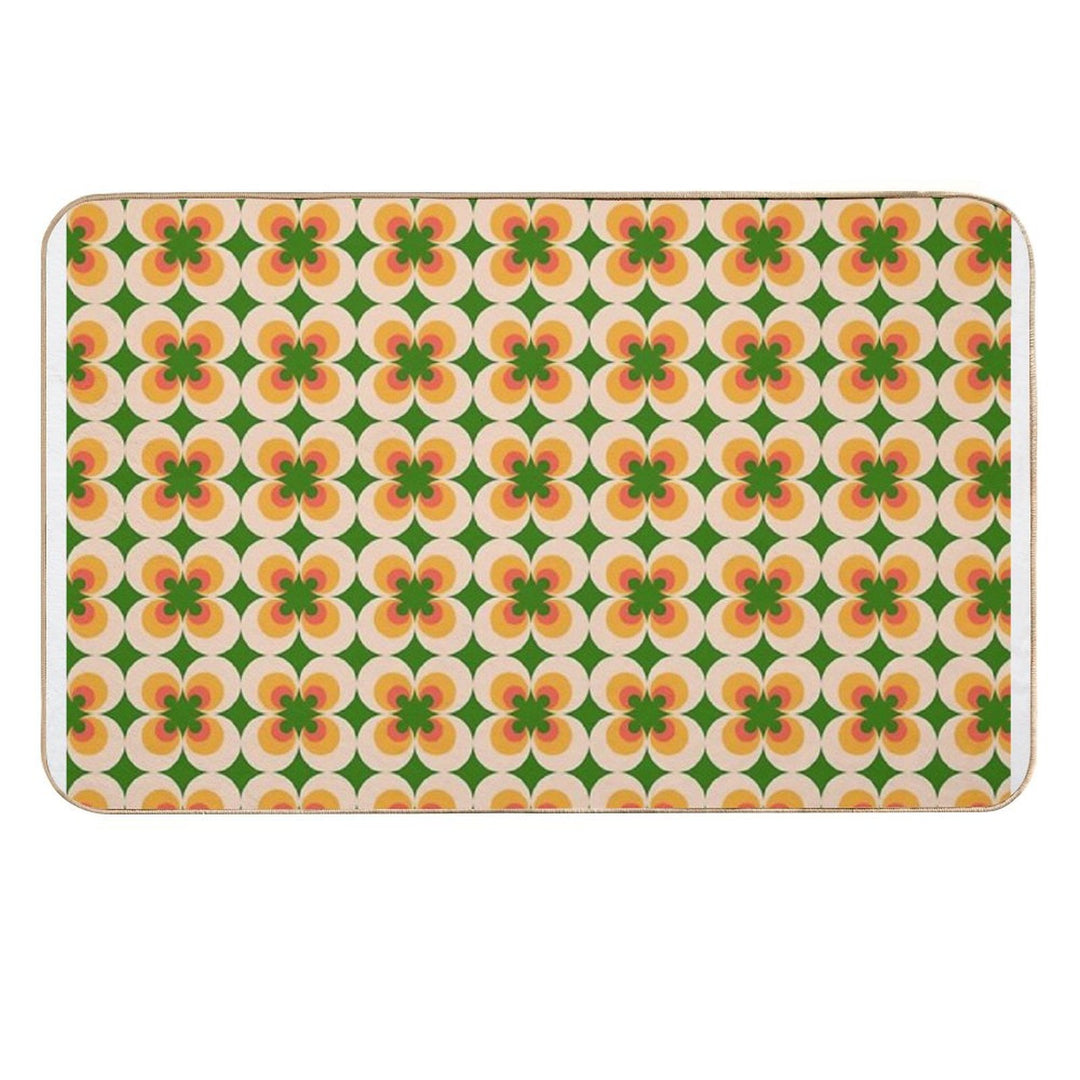 Flower Power Textile  Long-Lasting Bath Mat