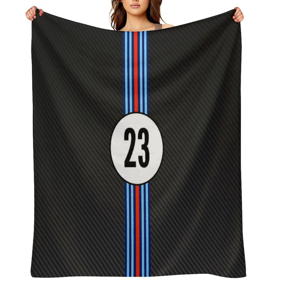 Racing Stripes Carbon Background 23 Velvety-soft Throw Blanket