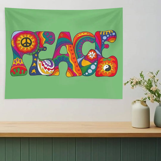 Psychedelic Peace Tapestry