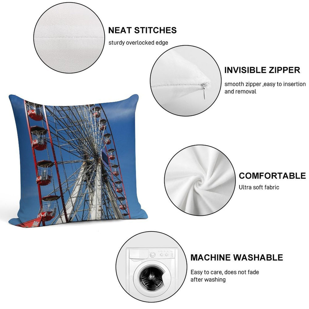 Oh Wheelie Soft High-Density Material Throw Pillow