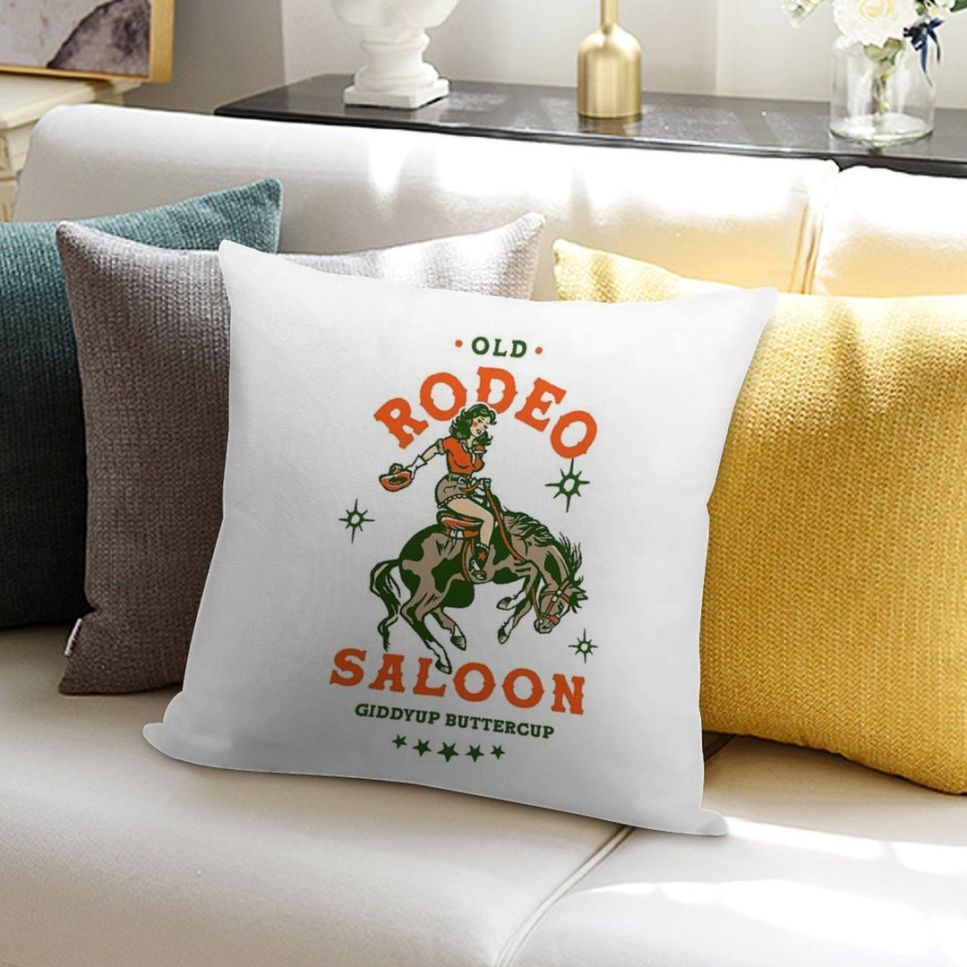 Old Rodeo Saloon Giddyup Buttercup. Vintage Cowgirl Pinup Soft Bedroom Essential Throw Pillow