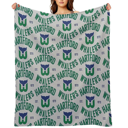 Hartford Whalers CT Compact Throw Blanket