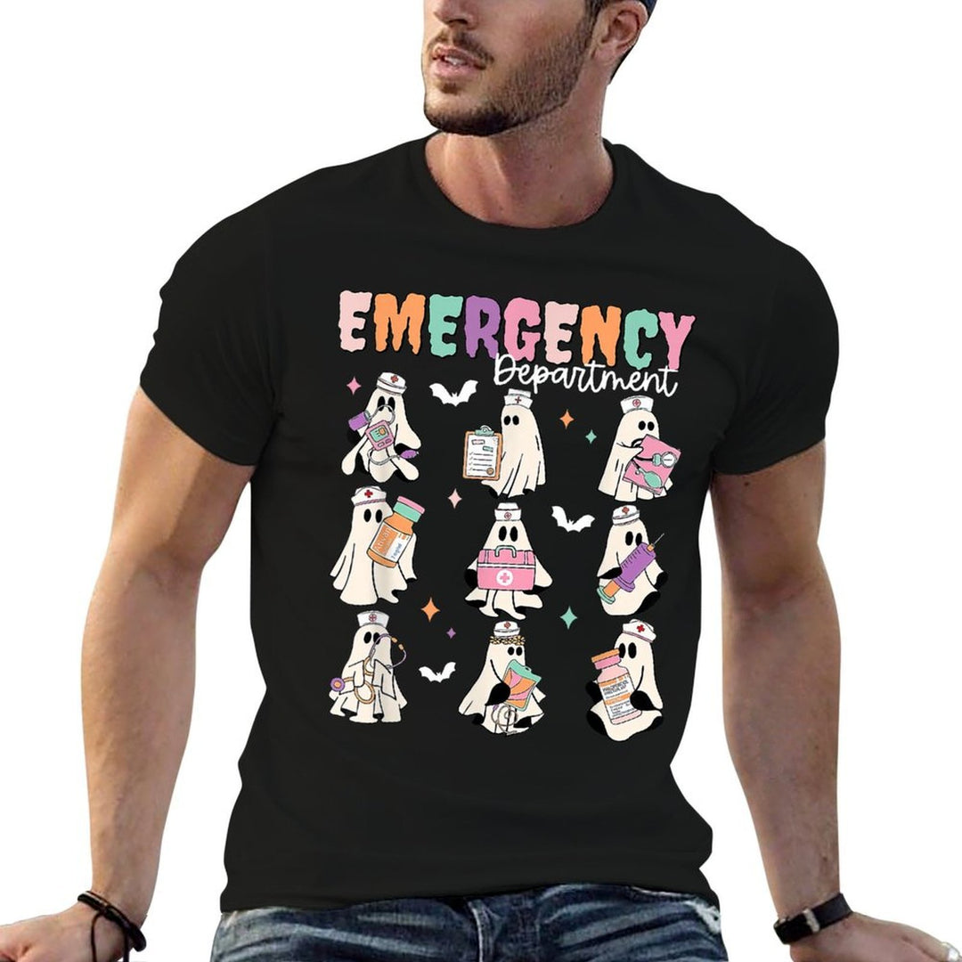 Emergency Department Ghost ER Nurse Halloween Spooky Season  Classic T-Shirt