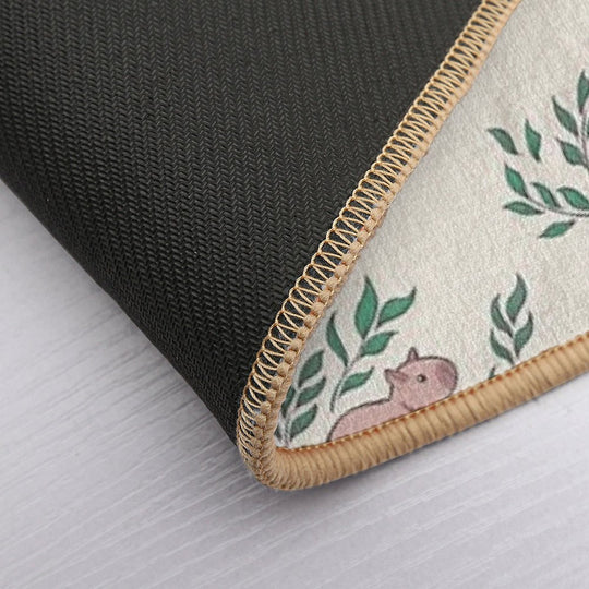 Capybara And Leaf [Colour, Light]  Absorbent Bath Mat