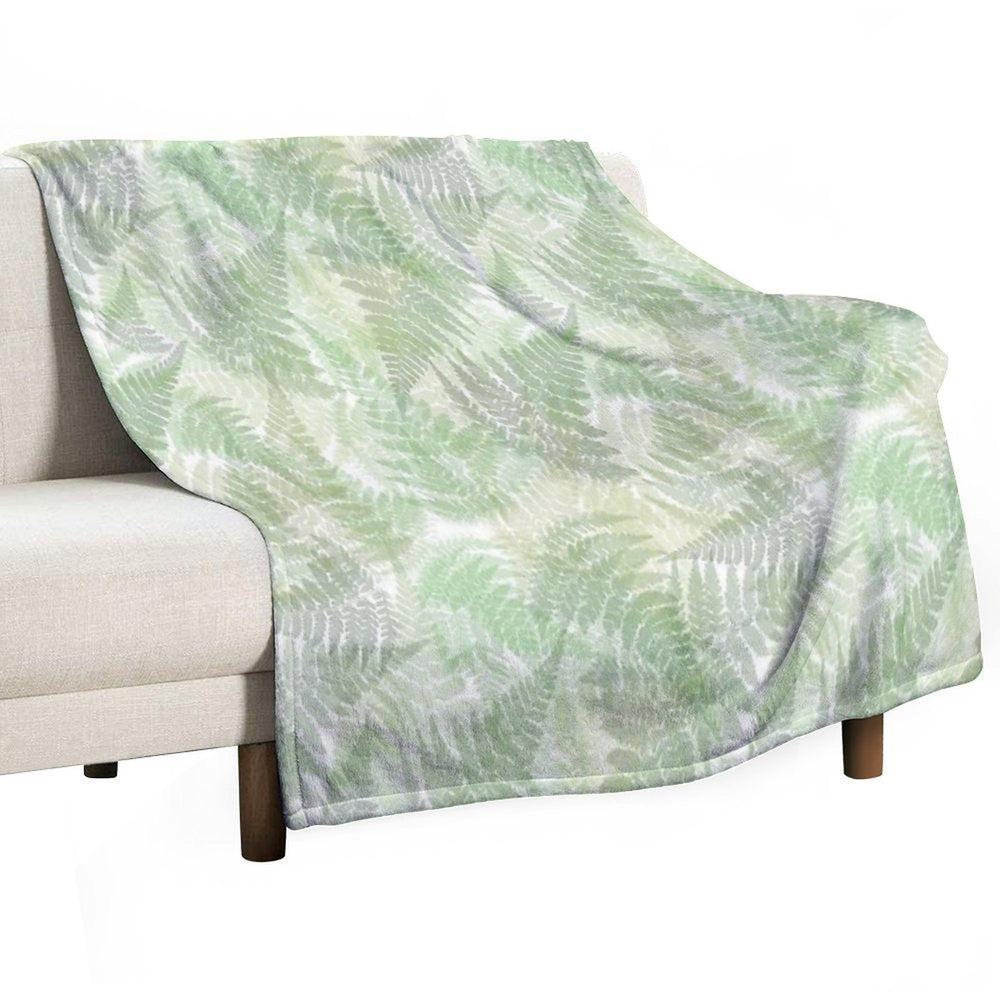 Fern Leaves Pattern All-season Throw Blanket