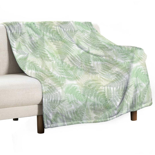 Fern Leaves Pattern All-season Throw Blanket