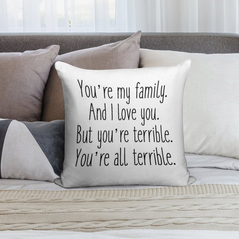 Terrible Soft Short Plush Fabric Throw Pillow