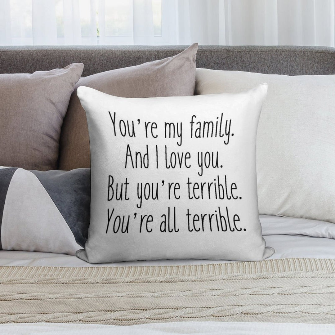 Terrible Soft Short Plush Fabric Throw Pillow
