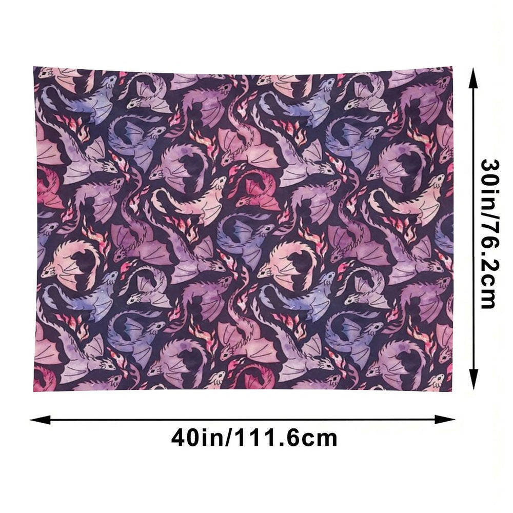 Dragon Fire Dark Pink & Purple Tapestry