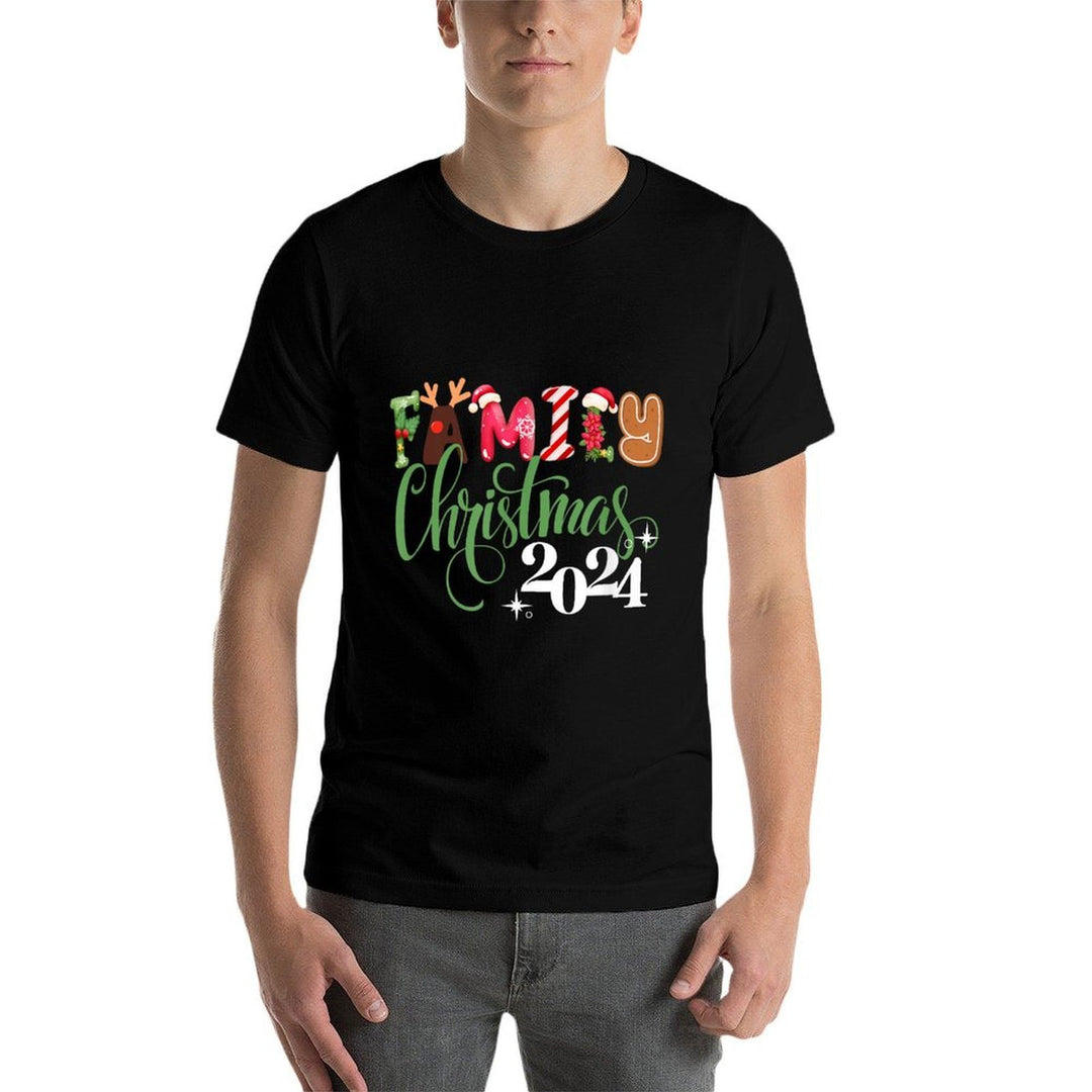 Family Christmas 2024 Xmas Family Matching Christmas  High-quality Stitching T-Shirt