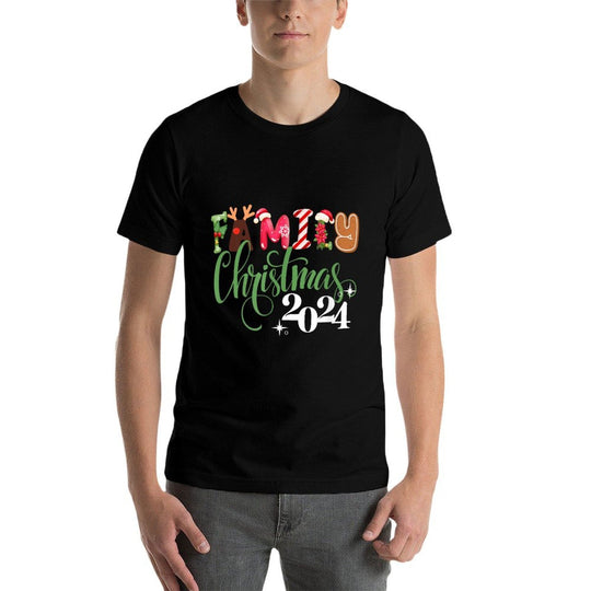 Family Christmas 2024 Xmas Family Matching Christmas  High-quality Stitching T-Shirt