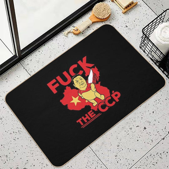 Fuck CCP ;Fuck Chinese Communist Party.  Long-Lasting Bath Mat
