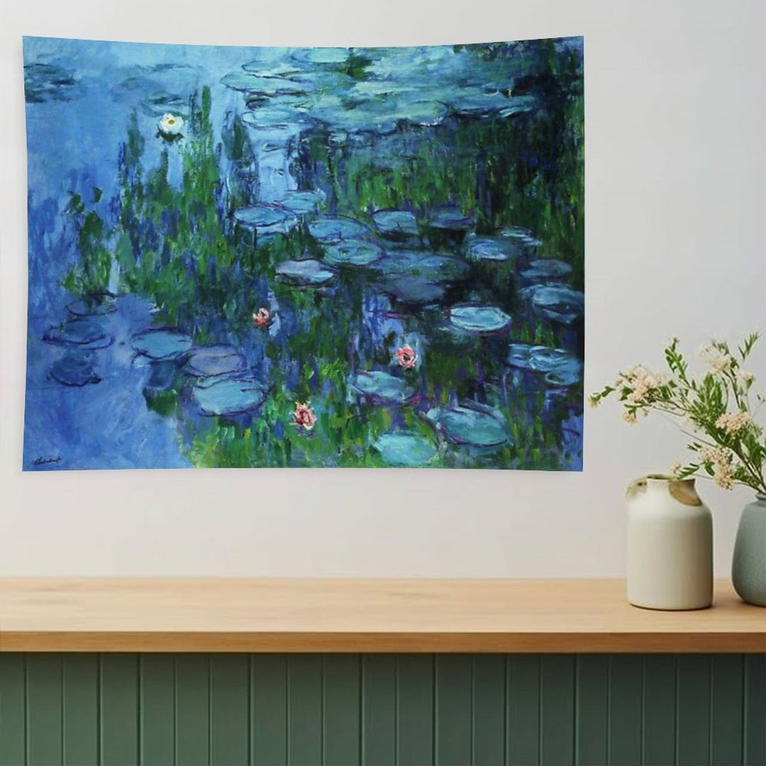Claude Monet Water Lilies  Nymphéas Deep Color Tapestry