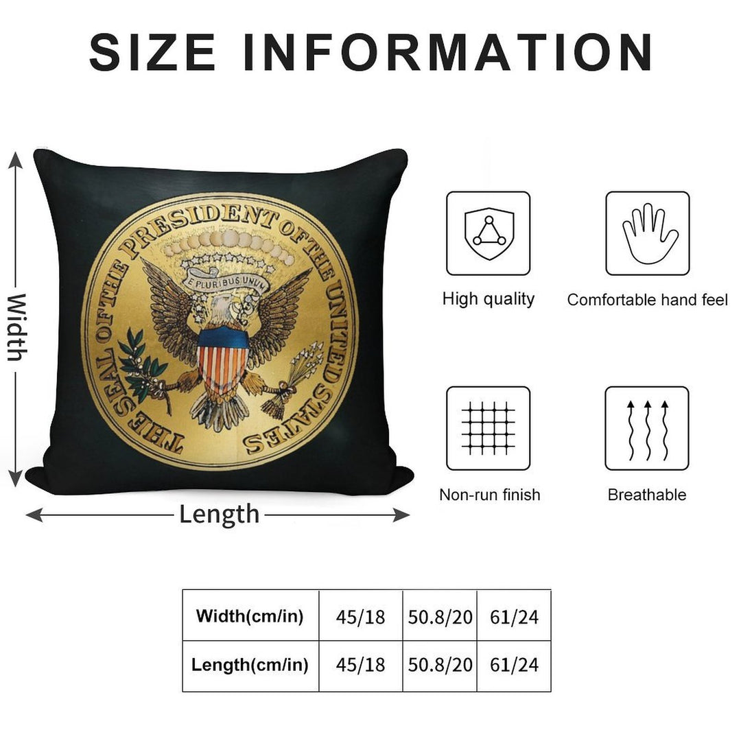 Presidential Seal on 1906 White Steam Antique Car Soft Hidden Zipper Throw Pillow