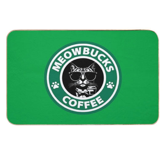 MeowBucks Coffee  Fade-Resistant Bath Mat