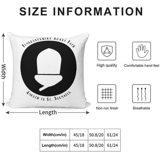 Pembrokeshire Coast Path Soft Hidden Zipper Throw Pillow