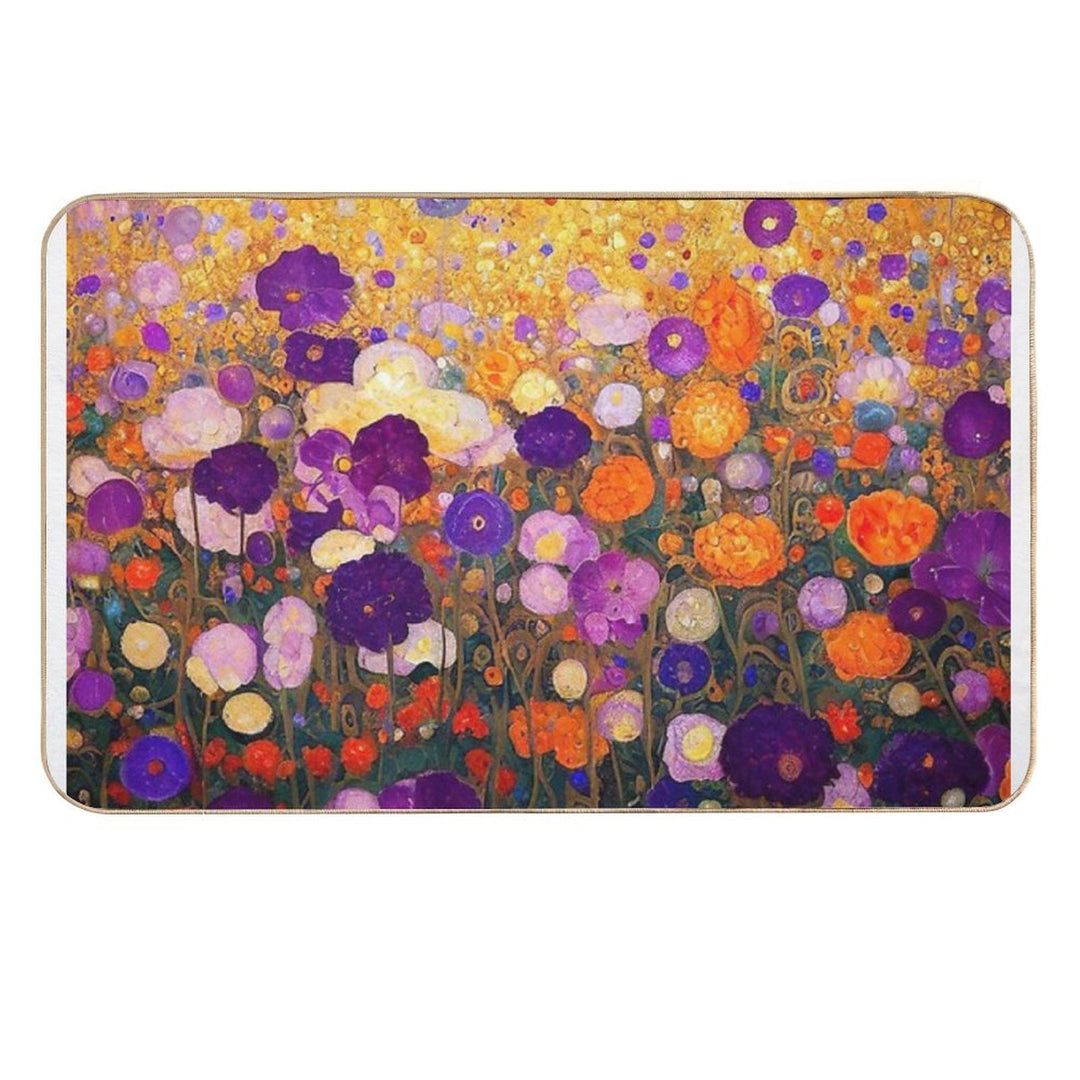 Gustav Klimt Flower Garden  Toxin-Free Bath Mat