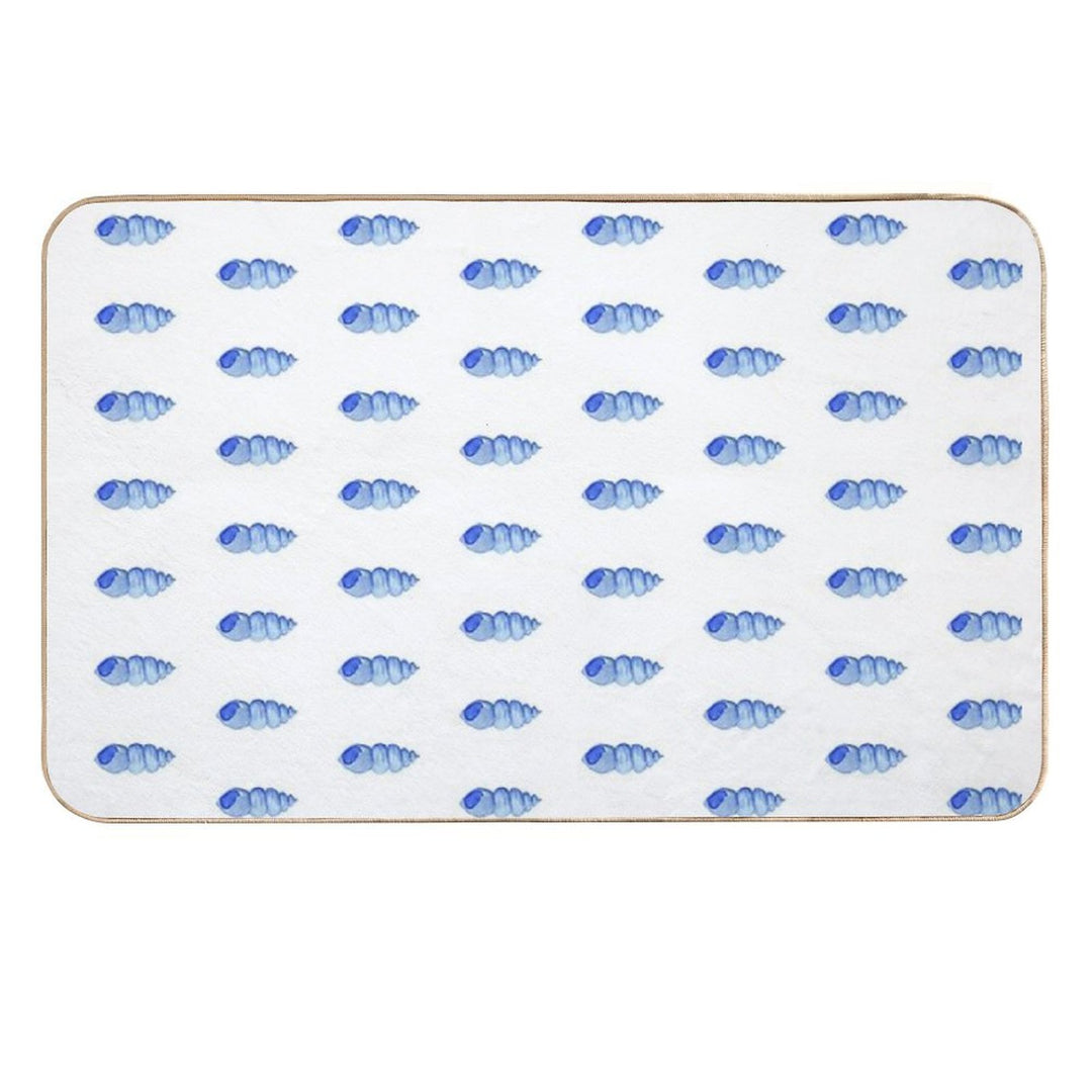 Watercolor Shell by Charlotte Canzano  Slip-Resistant Bath Mat
