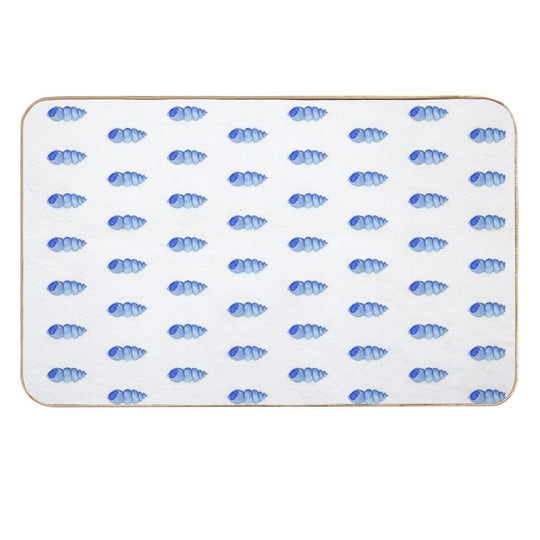 Watercolor Shell by Charlotte Canzano  Slip-Resistant Bath Mat