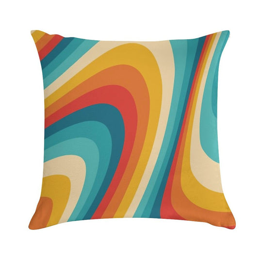 70s Retro Aesthetic Soft Warmth Comfort Throw Pillow