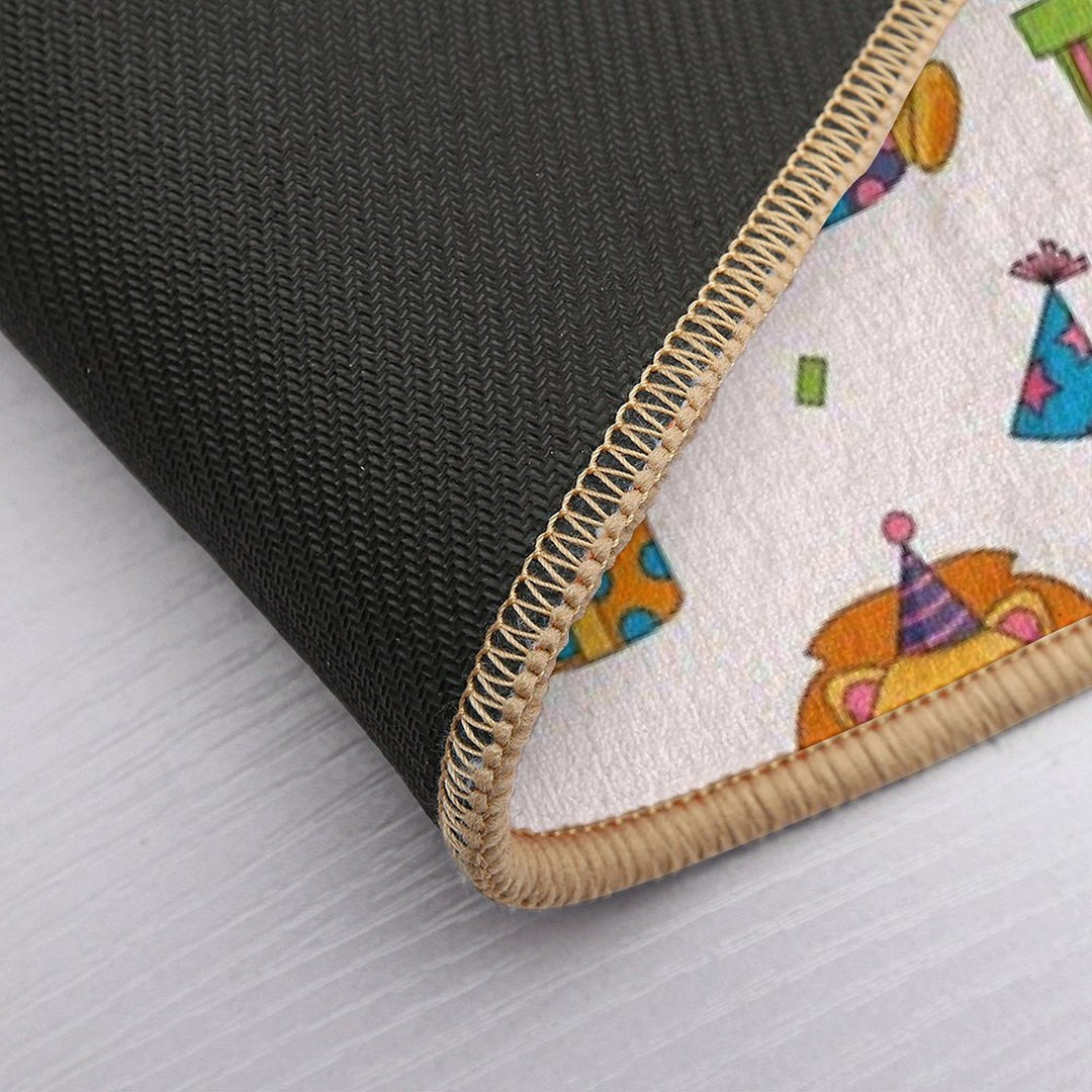 Happy Birthday Pattern  Easy To Clean Bath Mat