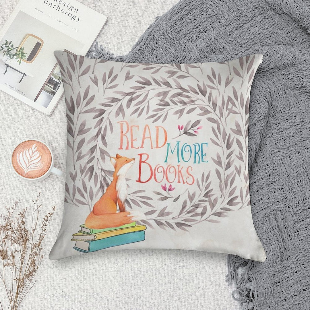 Read More Books - Fox Soft Ultra-Soft Texture Throw Pillow