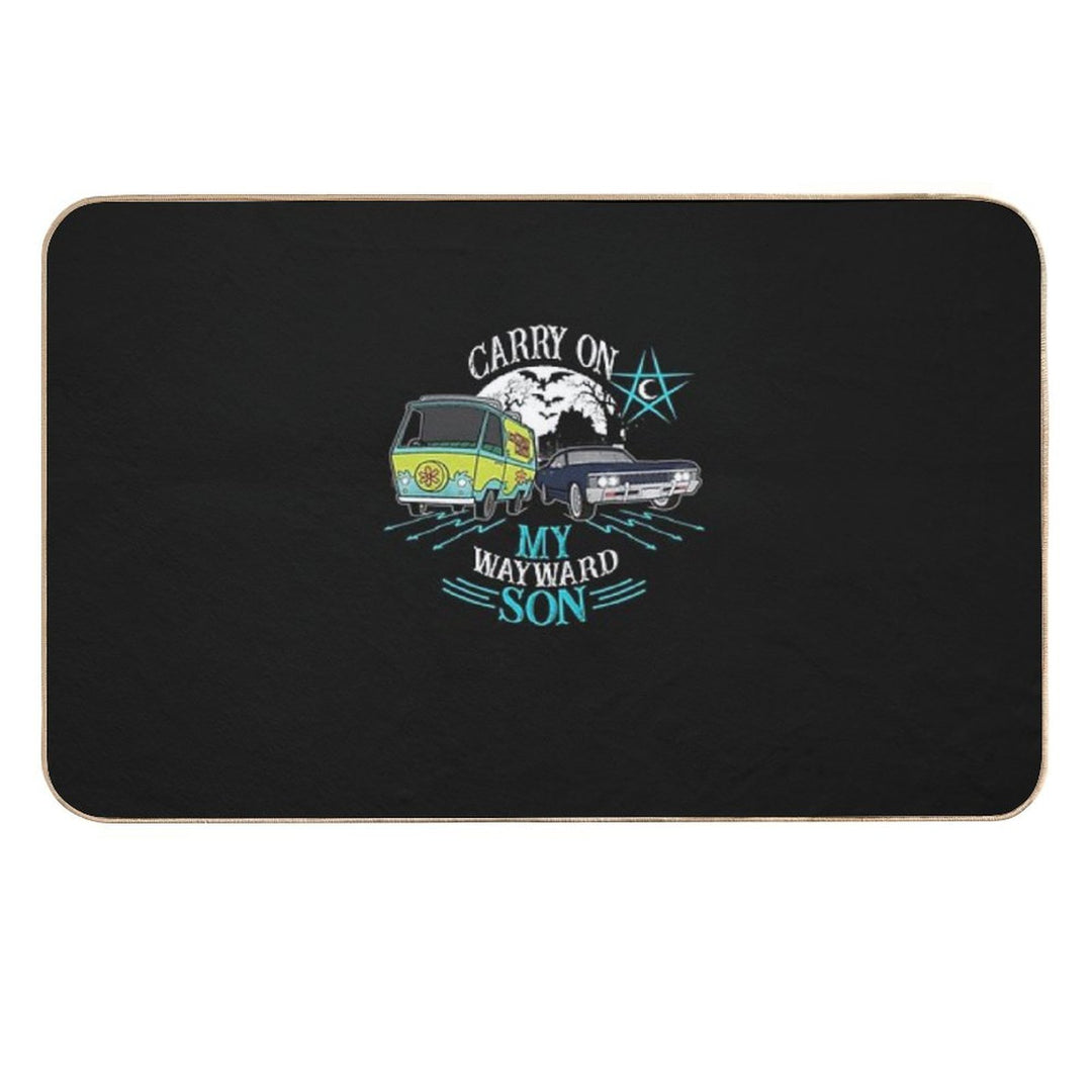 Supernatural Carry On My Wayward Son , Supernatural , Supernatural Winchester  Long-Lasting Bath Mat