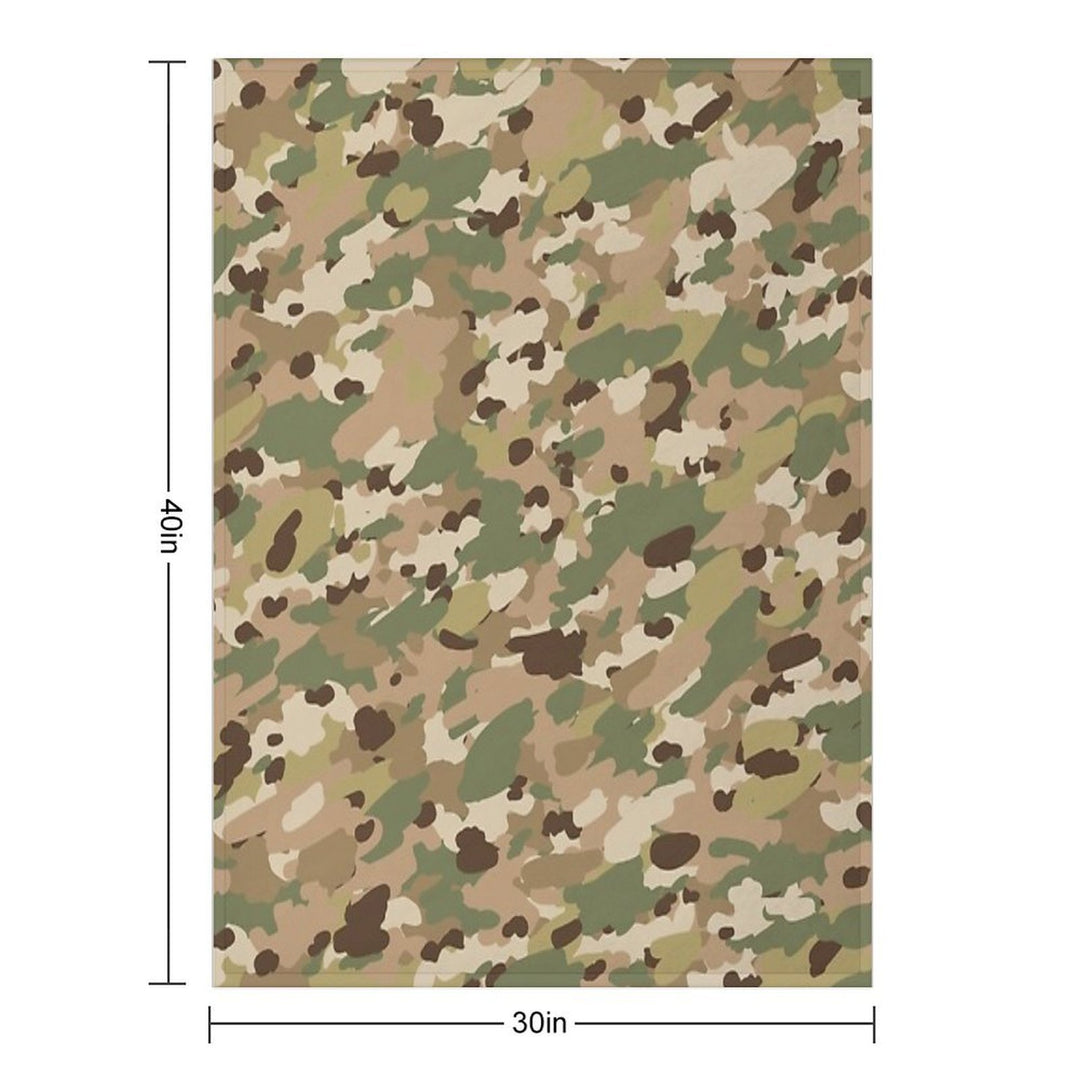 Multicam Camouflage Pattern. Multi-functional Throw Blanket