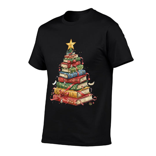 All Booked for Christmas Book Christmas Tree Lights  Slim-fit Cut T-Shirt
